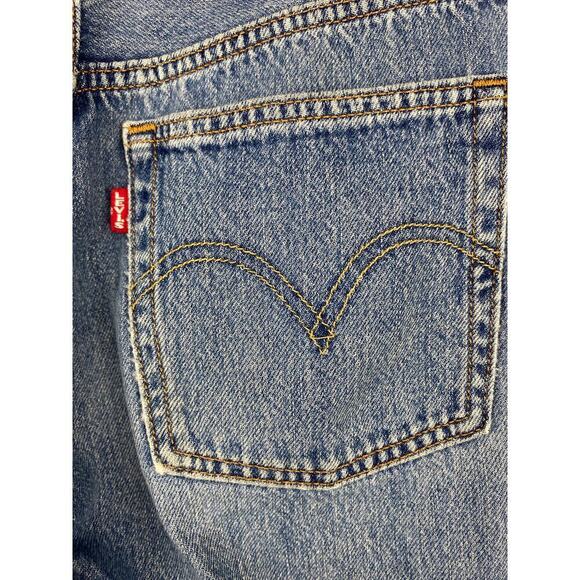 Levi's 501 S BIG E Size 25X30 Medium Wash Button Fly Distressed Denim Blue Jeans - Picture 5 of 12